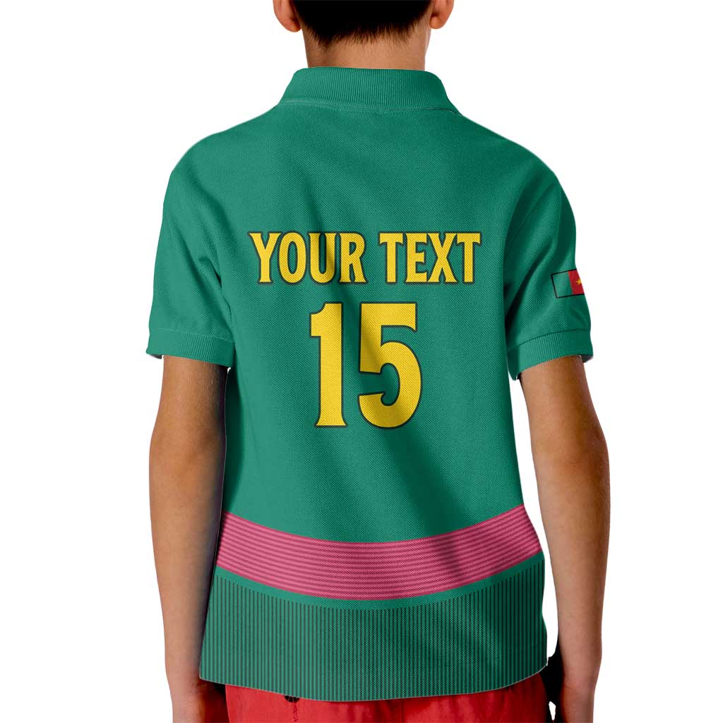 Custom Cameroon Football Kid Polo Shirt Waka Waka - This Time For Africa