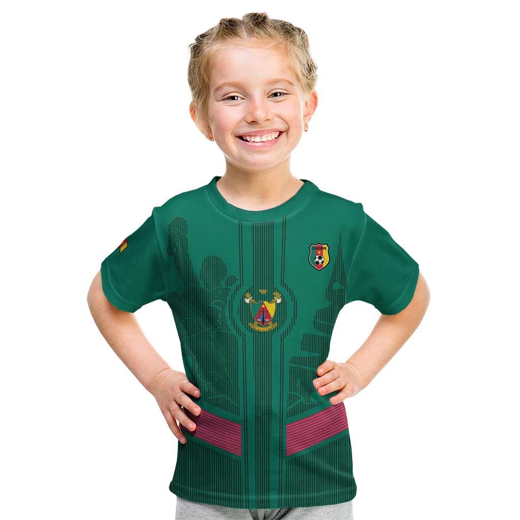 Custom Cameroon Football Kid T Shirt Waka Waka - This Time For Africa