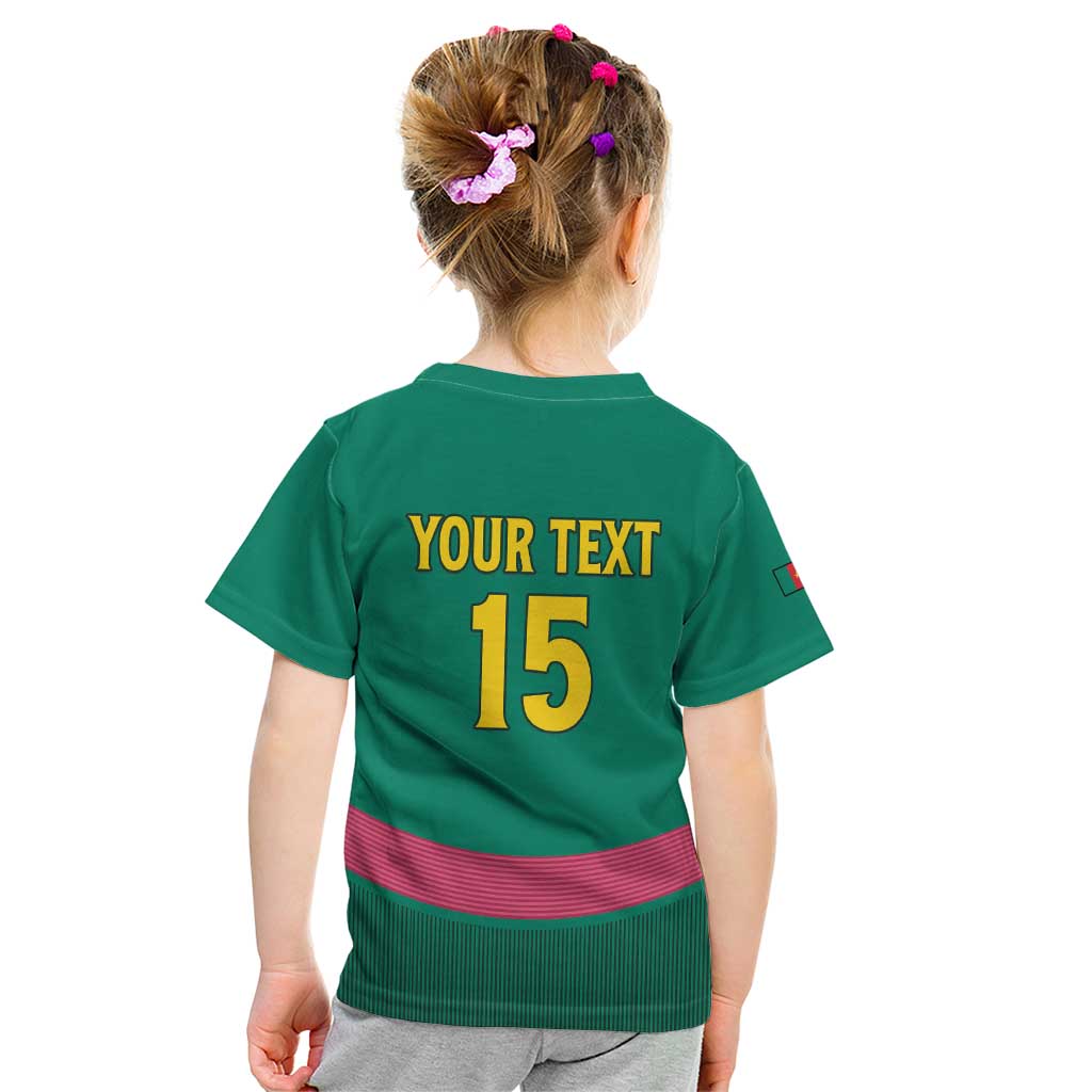 Custom Cameroon Football Kid T Shirt Waka Waka - This Time For Africa