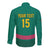 Custom Cameroon Football Long Sleeve Button Shirt Waka Waka - This Time For Africa