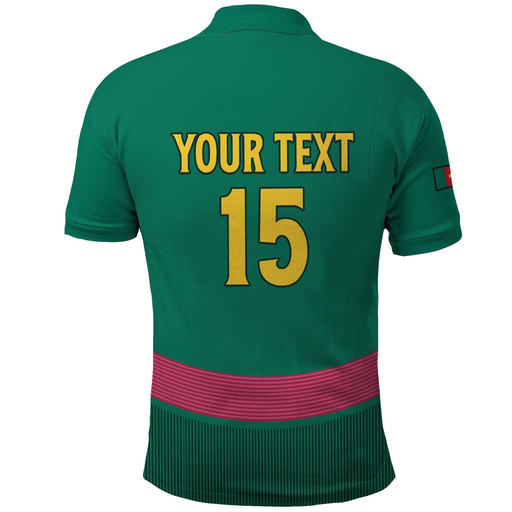 Custom Cameroon Football Polo Shirt Waka Waka - This Time For Africa