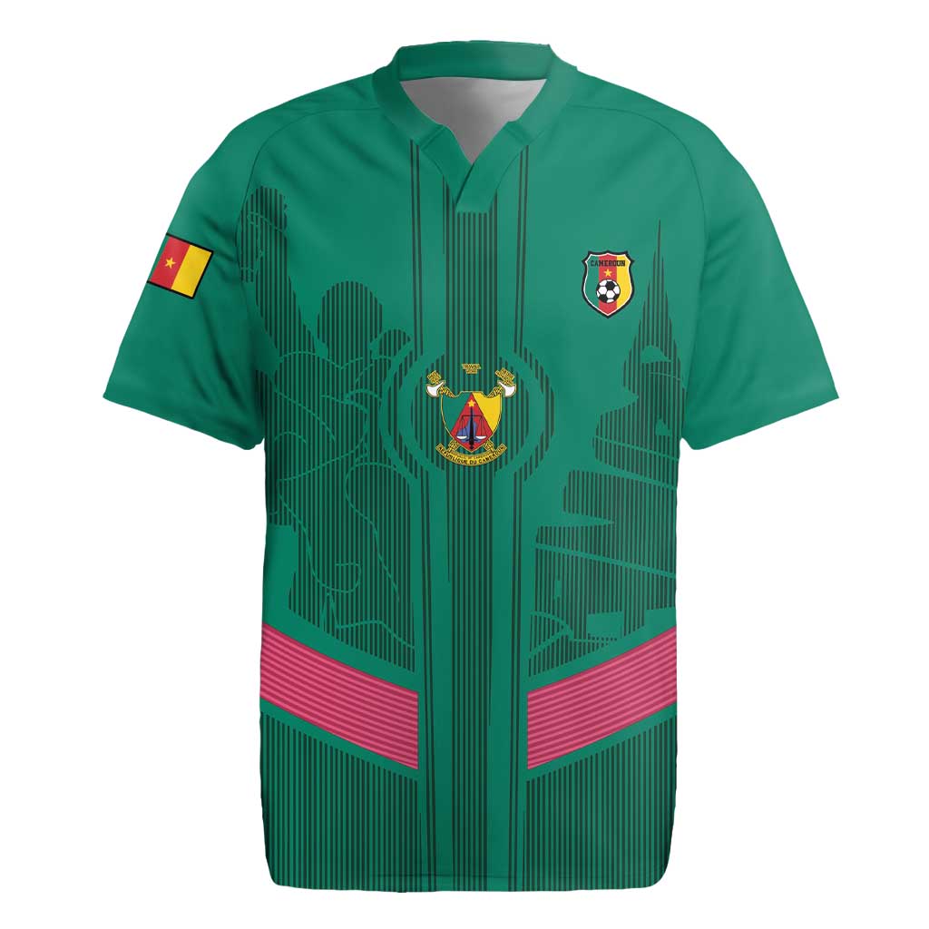 Custom Cameroon Football Rugby Jersey Waka Waka - This Time For Africa