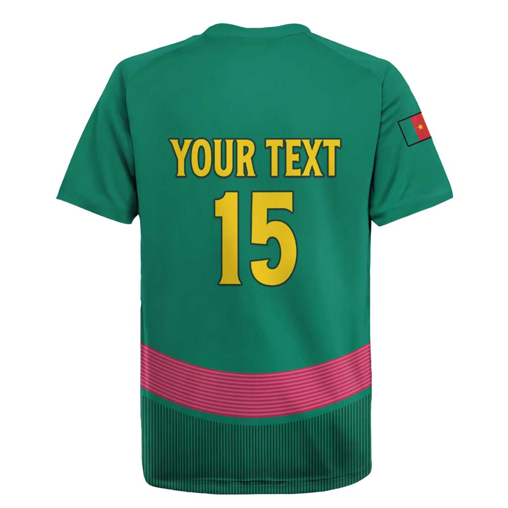 Custom Cameroon Football Rugby Jersey Waka Waka - This Time For Africa