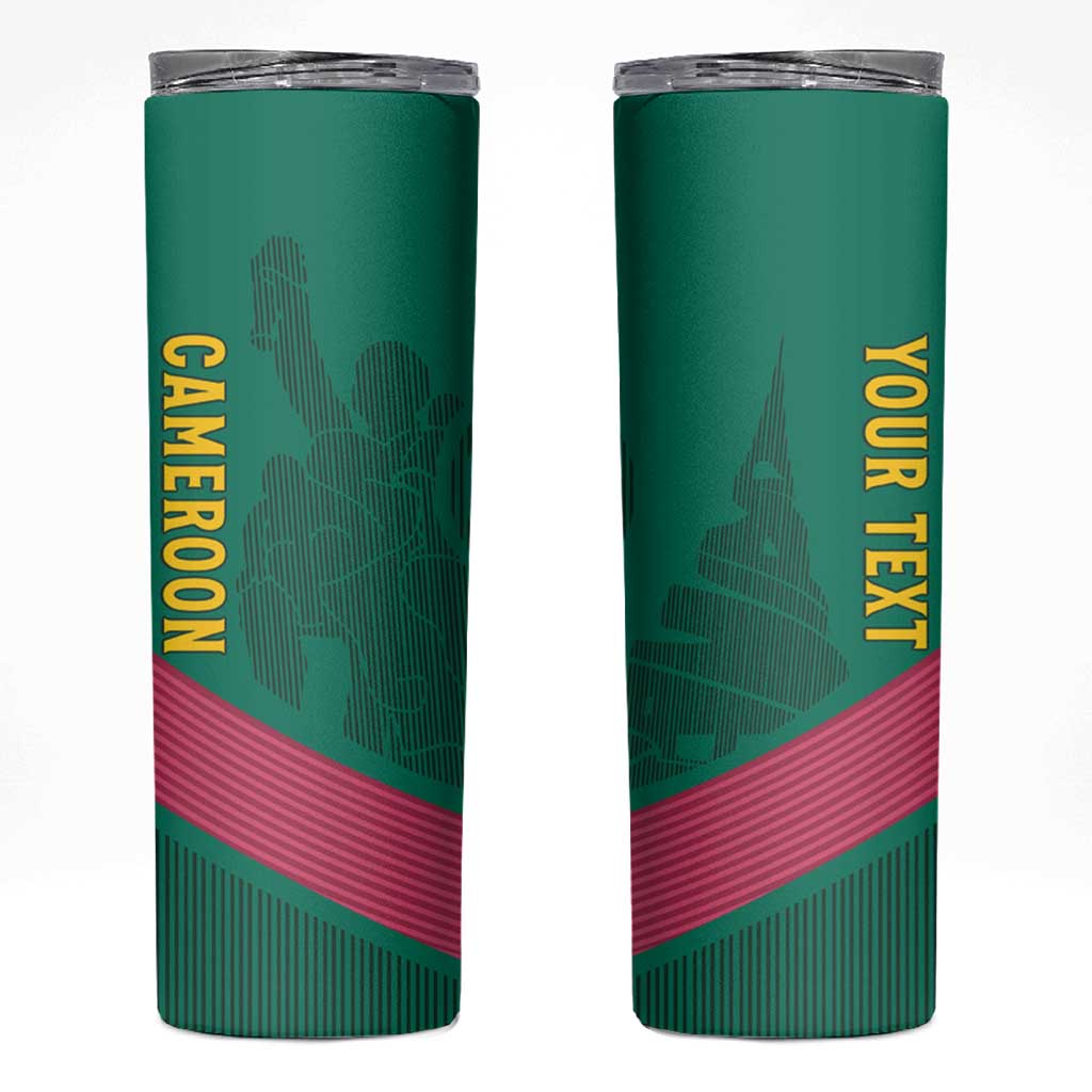 Custom Cameroon Football Skinny Tumbler Waka Waka - This Time For Africa