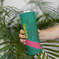Custom Cameroon Football Skinny Tumbler Waka Waka - This Time For Africa