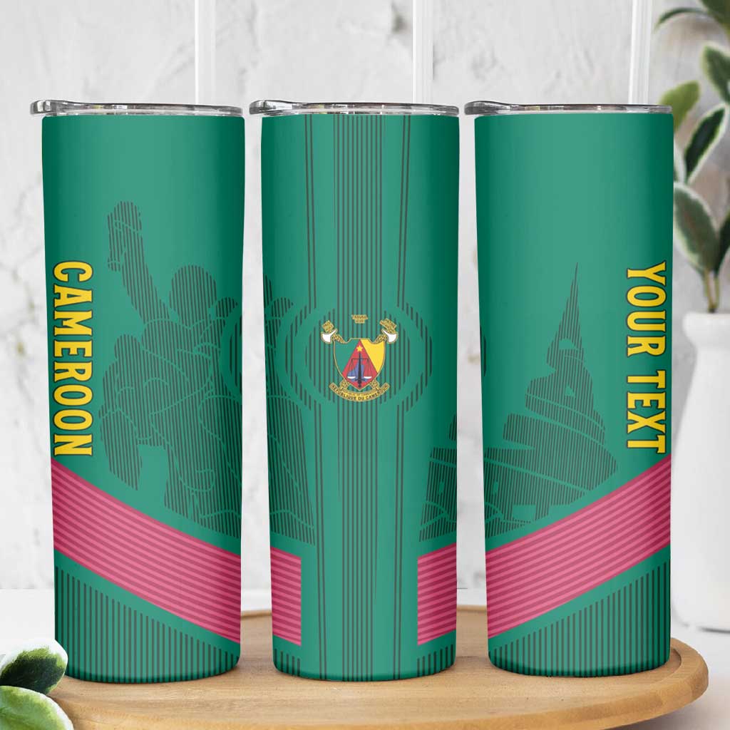 Custom Cameroon Football Skinny Tumbler Waka Waka - This Time For Africa