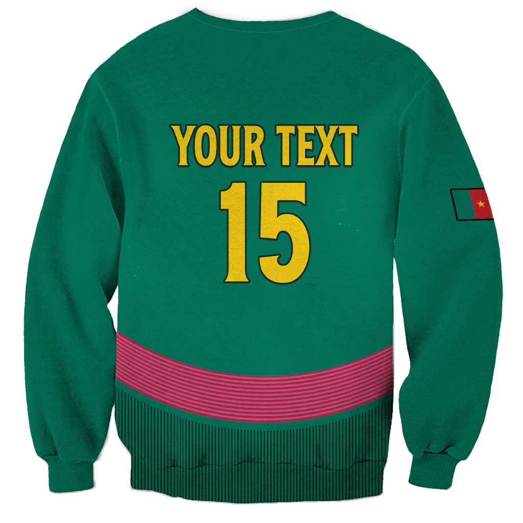 Custom Cameroon Football Sweatshirt Waka Waka - This Time For Africa