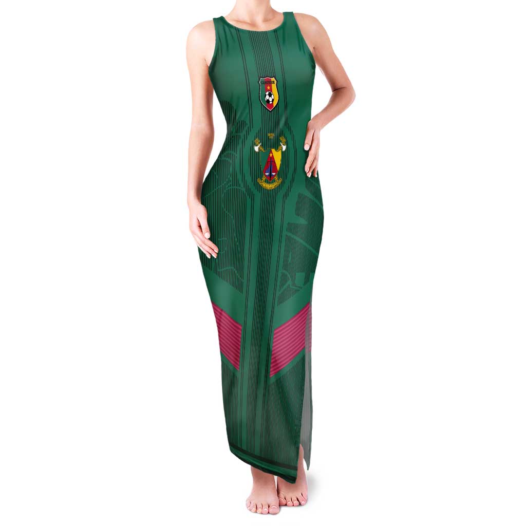 Custom Cameroon Football Tank Maxi Dress Waka Waka - This Time For Africa