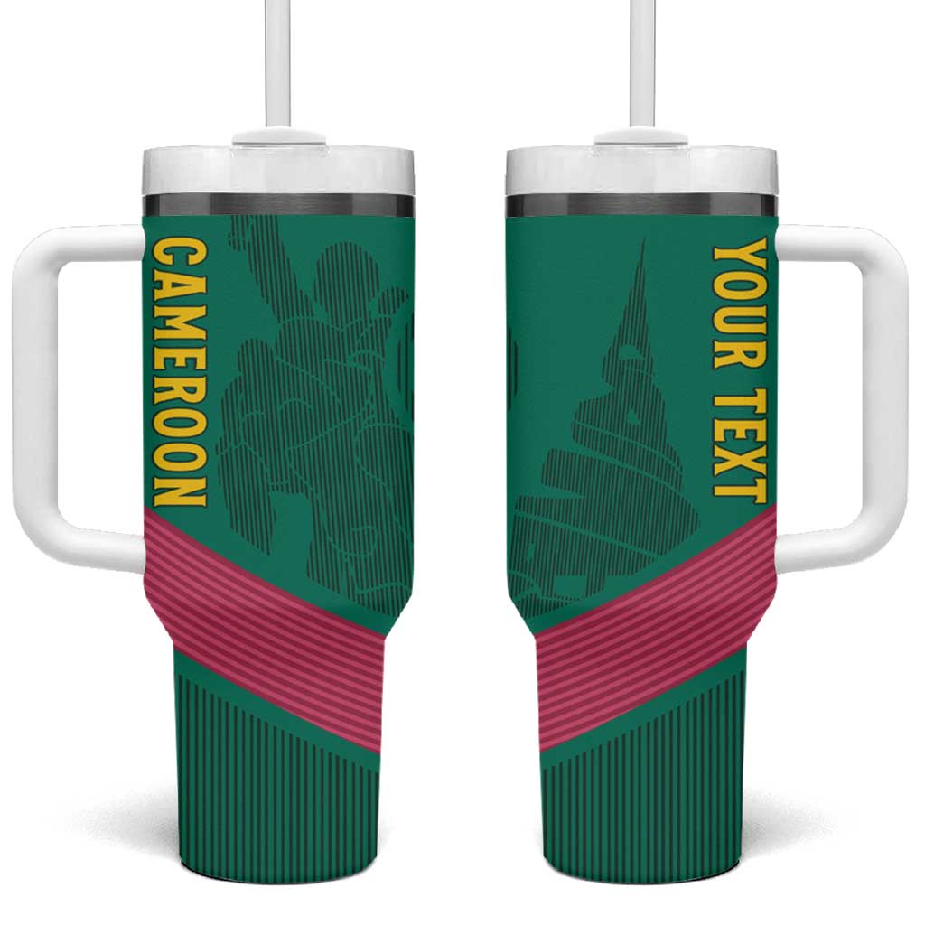 Custom Cameroon Football Tumbler With Handle Waka Waka - This Time For Africa