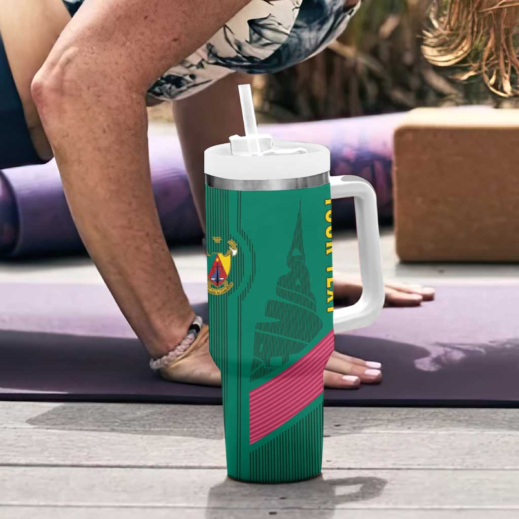 Custom Cameroon Football Tumbler With Handle Waka Waka - This Time For Africa