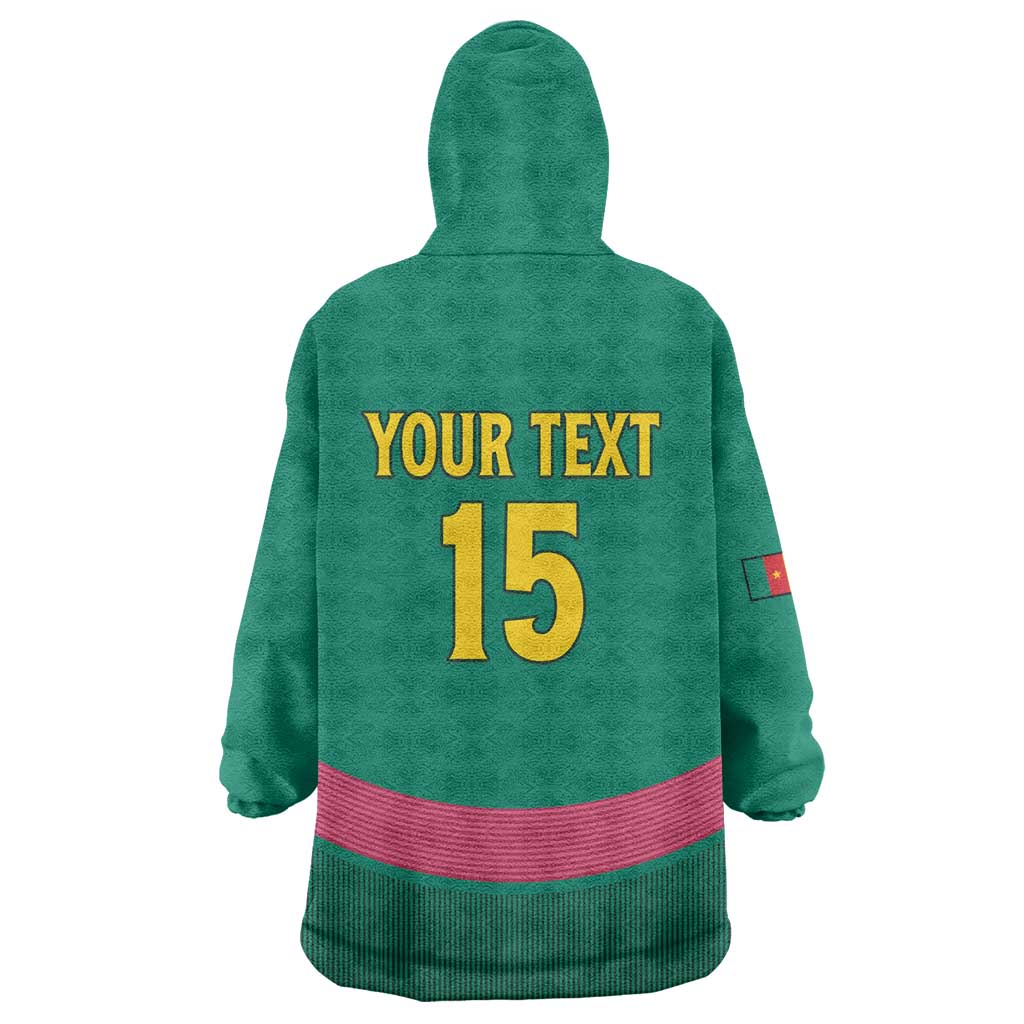Custom Cameroon Football Wearable Blanket Hoodie Waka Waka - This Time For Africa