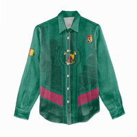 Custom Cameroon Football Women Casual Shirt Waka Waka - This Time For Africa