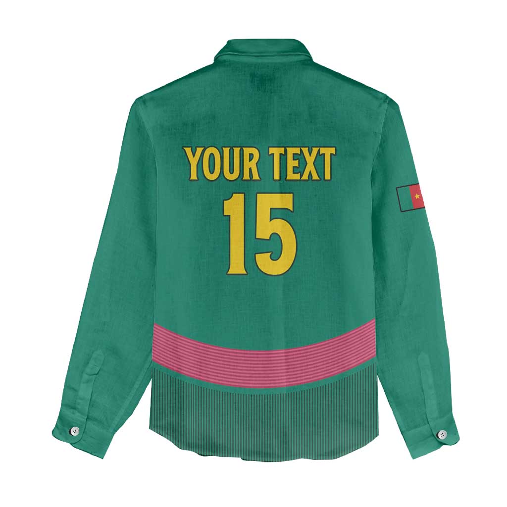 Custom Cameroon Football Women Casual Shirt Waka Waka - This Time For Africa