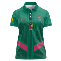Custom Cameroon Football Women Polo Shirt Waka Waka - This Time For Africa