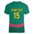 Custom Cameroon Football Women V-Neck T-Shirt Waka Waka - This Time For Africa