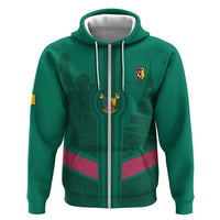 Custom Cameroon Football Zip Hoodie Waka Waka - This Time For Africa