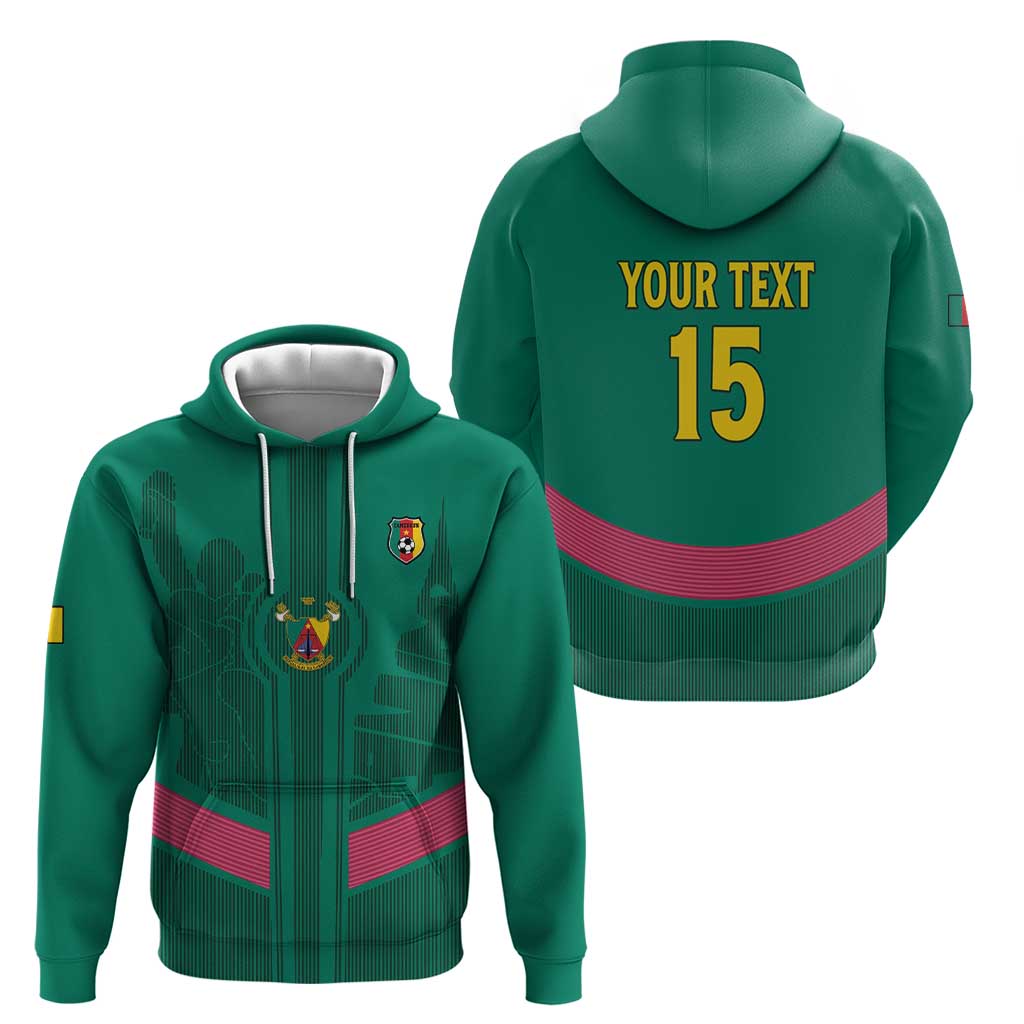 Custom Cameroon Football Zip Hoodie Waka Waka - This Time For Africa