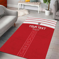 Custom Egypt Football Area Rug Yalla Yalla Pharaohs - Red Ver