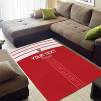 Custom Egypt Football Area Rug Yalla Yalla Pharaohs - Red Ver