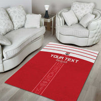 Custom Egypt Football Area Rug Yalla Yalla Pharaohs - Red Ver