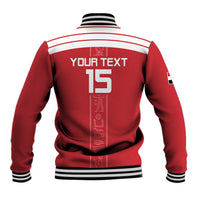 Custom Egypt Football Baseball Jacket Yalla Yalla Pharaohs - Red Ver