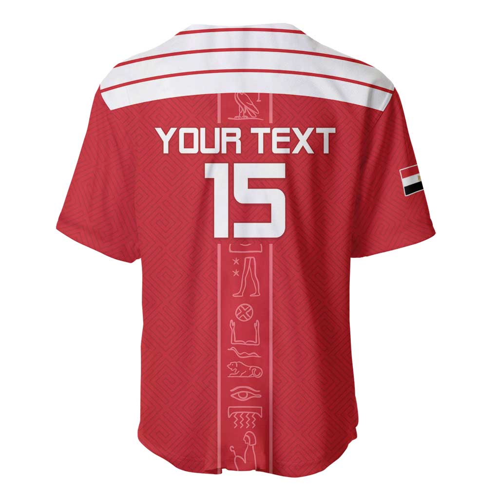 Custom Egypt Football Baseball Jersey Yalla Yalla Pharaohs - Red Ver