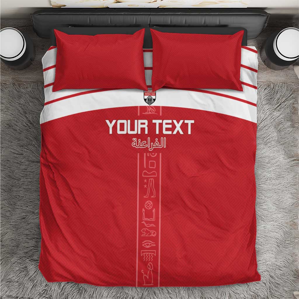 Custom Egypt Football Bedding Set Yalla Yalla Pharaohs - Red Ver