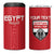 Custom Egypt Football 4 in 1 Can Cooler Tumbler Yalla Yalla Pharaohs - Red Ver