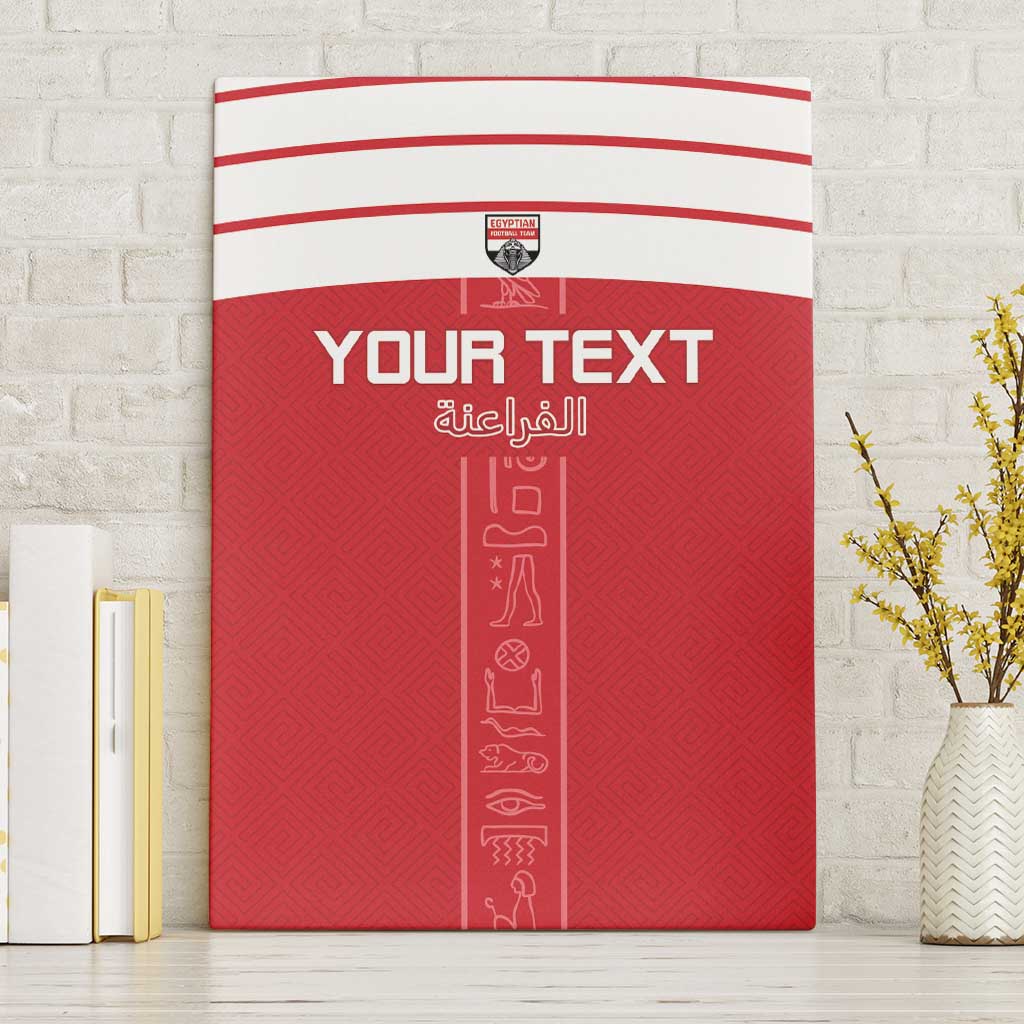 Custom Egypt Football Canvas Wall Art Yalla Yalla Pharaohs - Red Ver