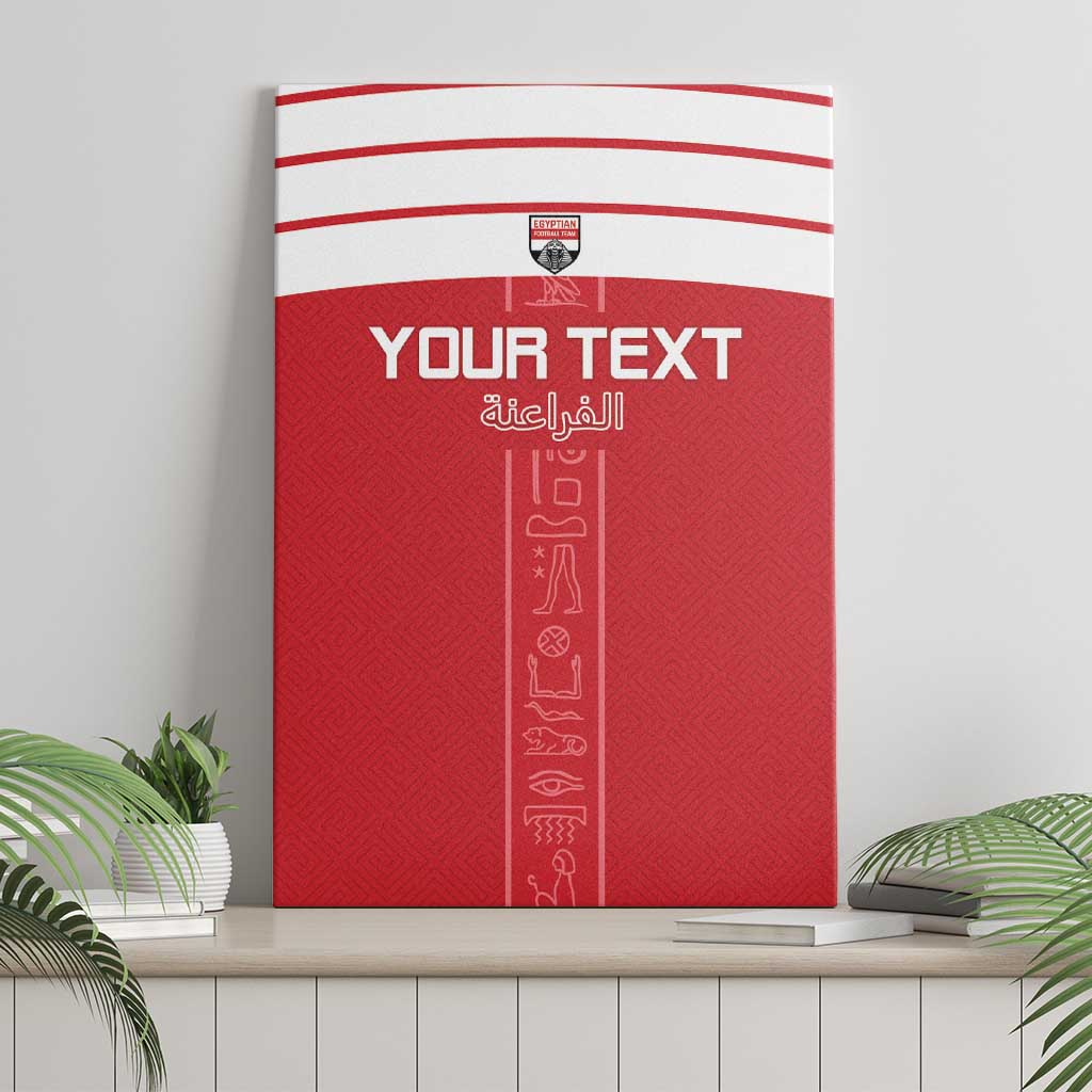 Custom Egypt Football Canvas Wall Art Yalla Yalla Pharaohs - Red Ver