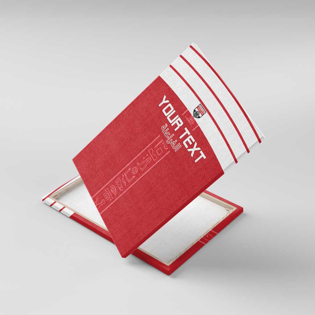 Custom Egypt Football Canvas Wall Art Yalla Yalla Pharaohs - Red Ver