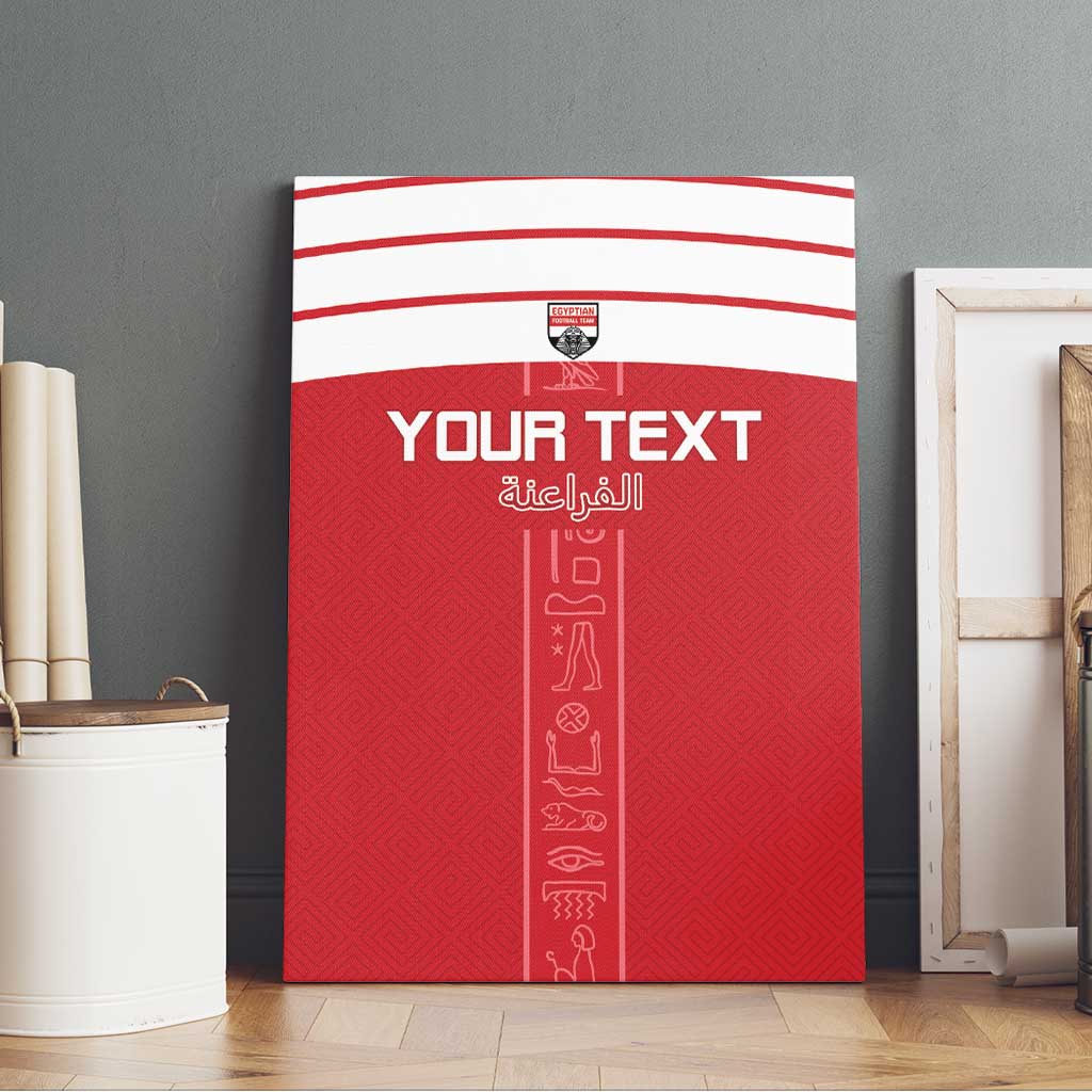 Custom Egypt Football Canvas Wall Art Yalla Yalla Pharaohs - Red Ver