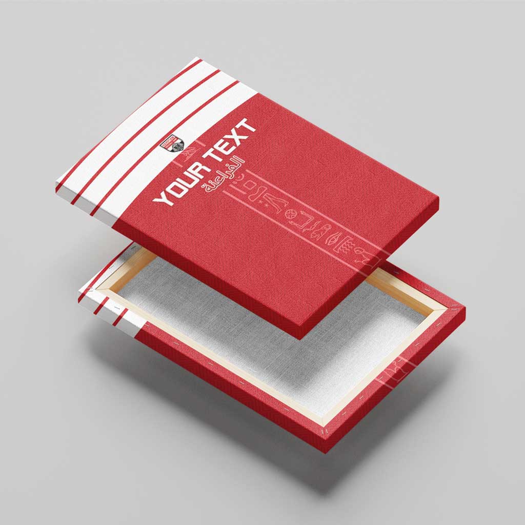 Custom Egypt Football Canvas Wall Art Yalla Yalla Pharaohs - Red Ver