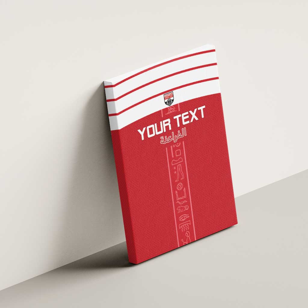 Custom Egypt Football Canvas Wall Art Yalla Yalla Pharaohs - Red Ver