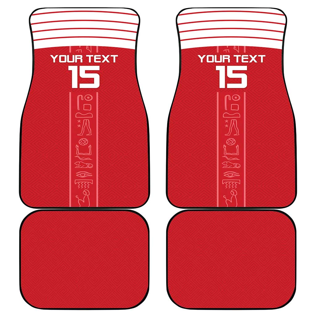 Custom Egypt Football Car Mats Yalla Yalla Pharaohs - Red Ver
