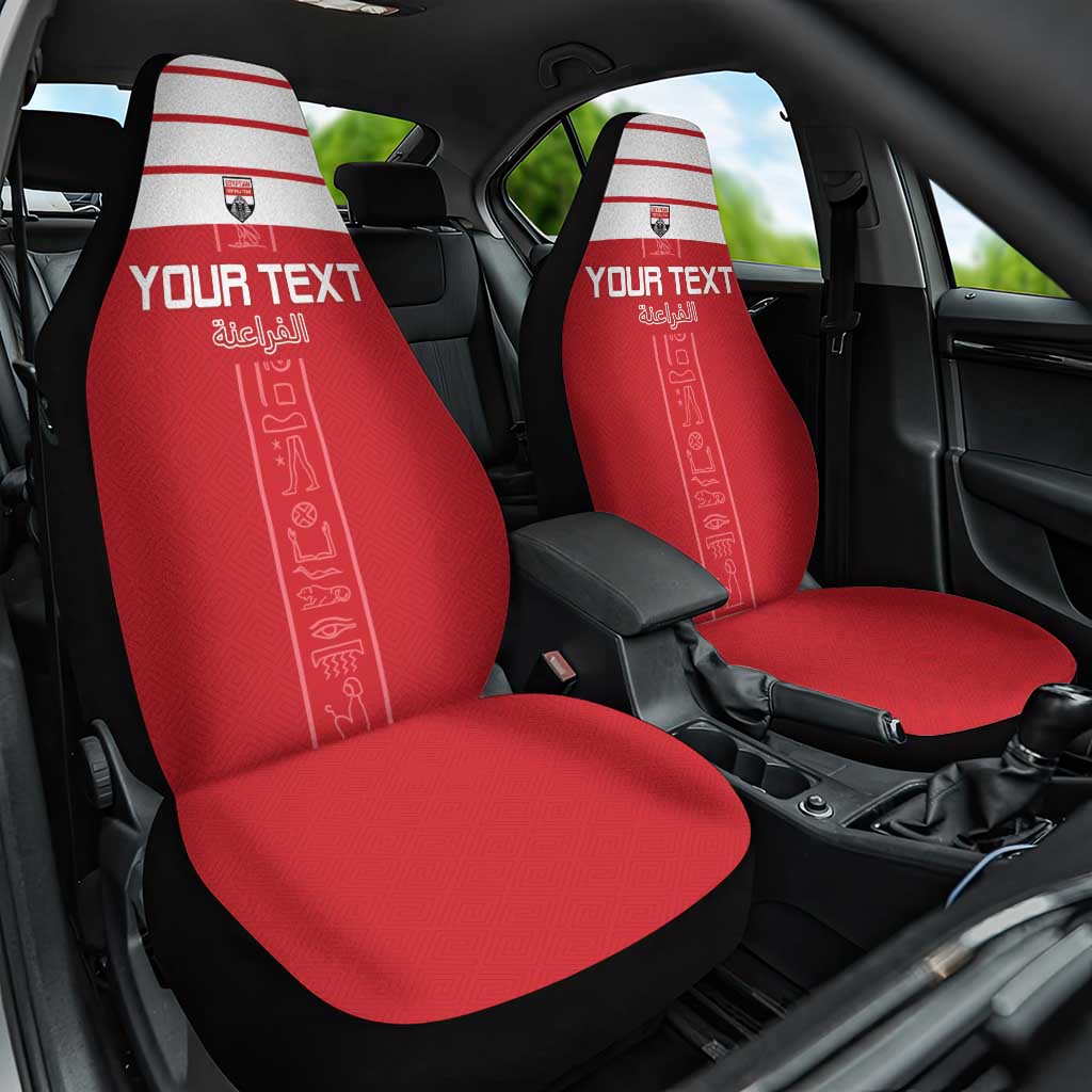 Custom Egypt Football Car Seat Cover Yalla Yalla Pharaohs - Red Ver