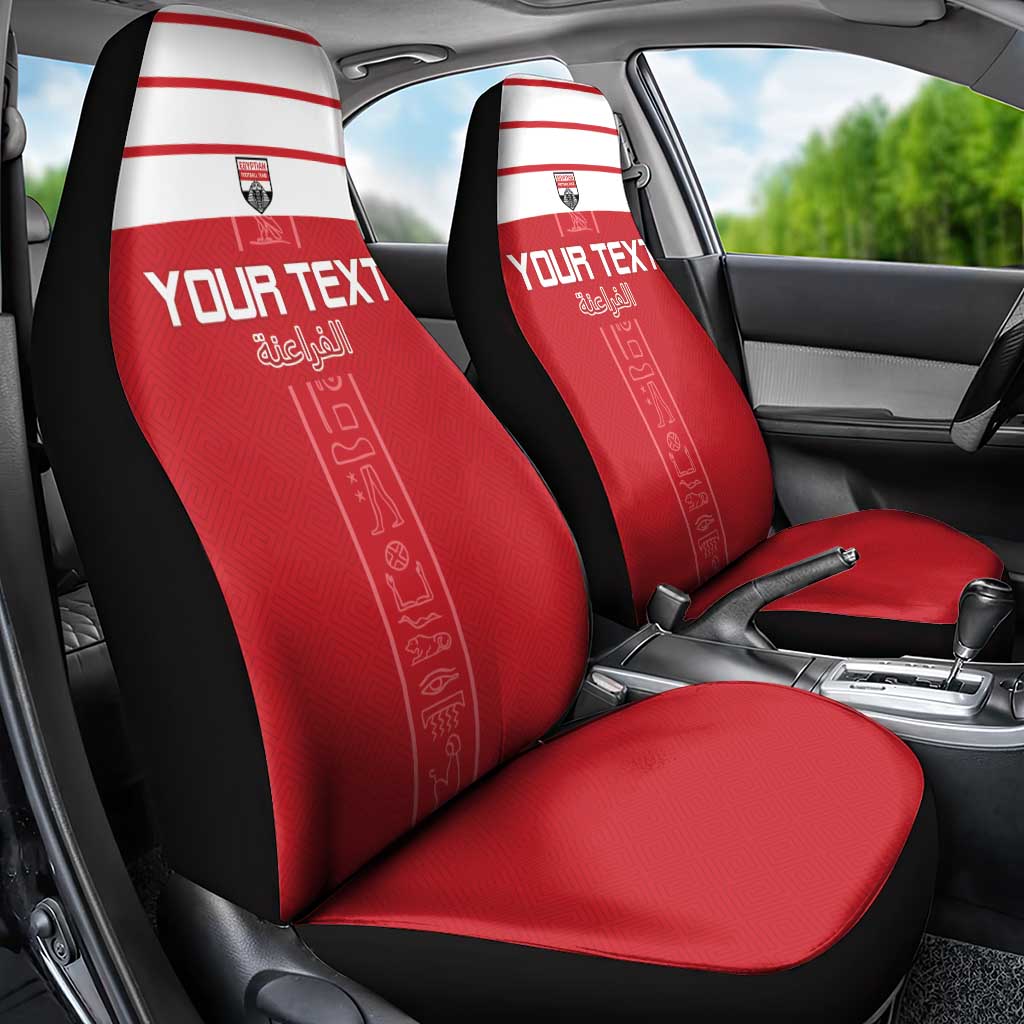 Custom Egypt Football Car Seat Cover Yalla Yalla Pharaohs - Red Ver