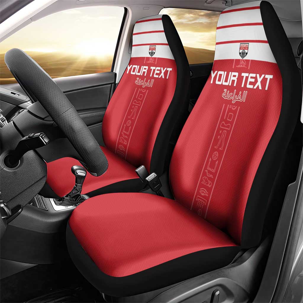 Custom Egypt Football Car Seat Cover Yalla Yalla Pharaohs - Red Ver