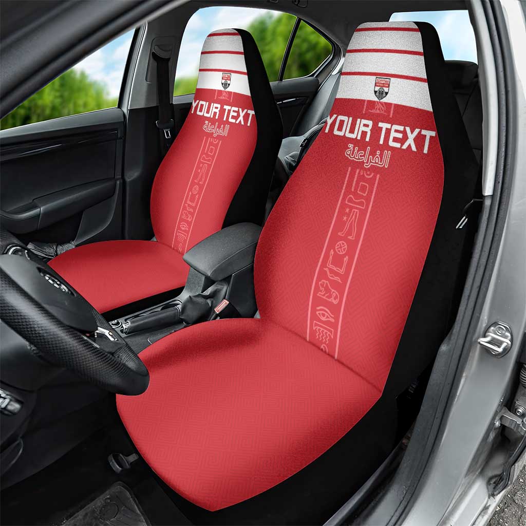 Custom Egypt Football Car Seat Cover Yalla Yalla Pharaohs - Red Ver