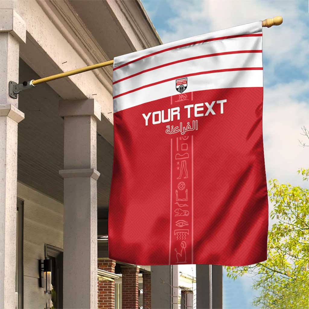 Custom Egypt Football Garden Flag Yalla Yalla Pharaohs - Red Ver