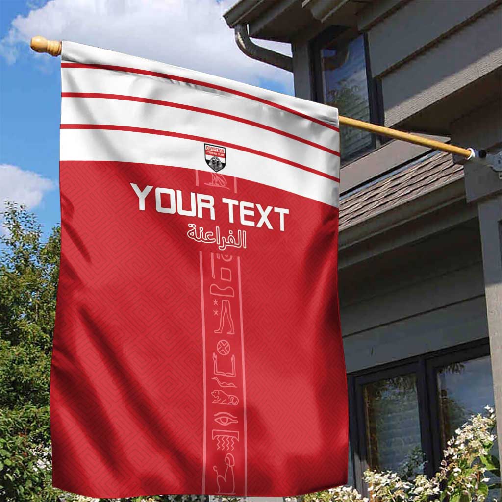 Custom Egypt Football Garden Flag Yalla Yalla Pharaohs - Red Ver