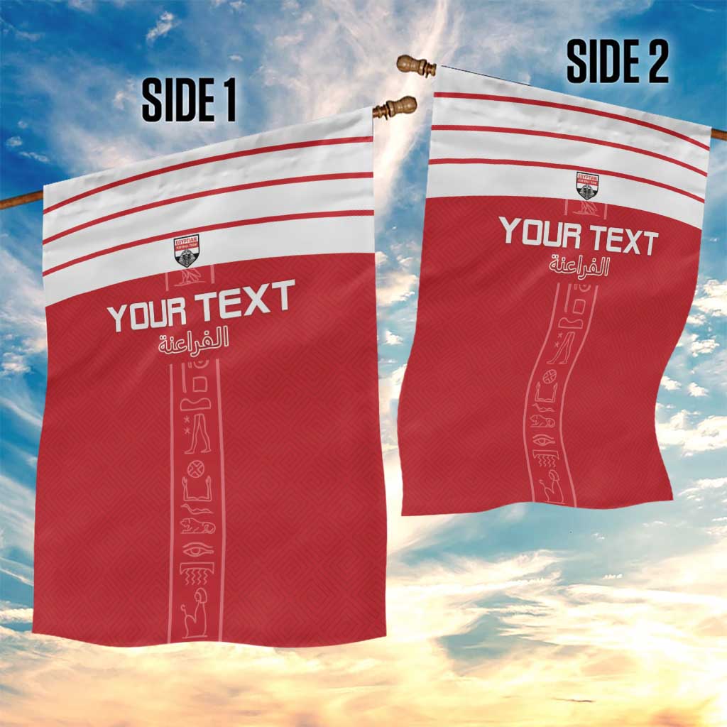 Custom Egypt Football Garden Flag Yalla Yalla Pharaohs - Red Ver