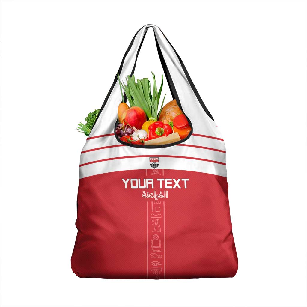 Custom Egypt Football Grocery Bag Yalla Yalla Pharaohs - Red Ver