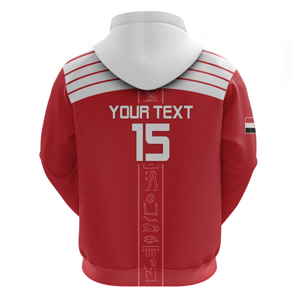 Custom Egypt Football Hoodie Yalla Yalla Pharaohs - Red Ver