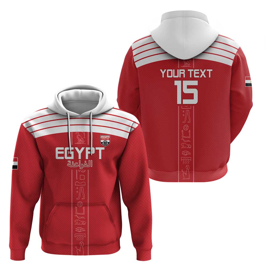 Custom Egypt Football Hoodie Yalla Yalla Pharaohs - Red Ver