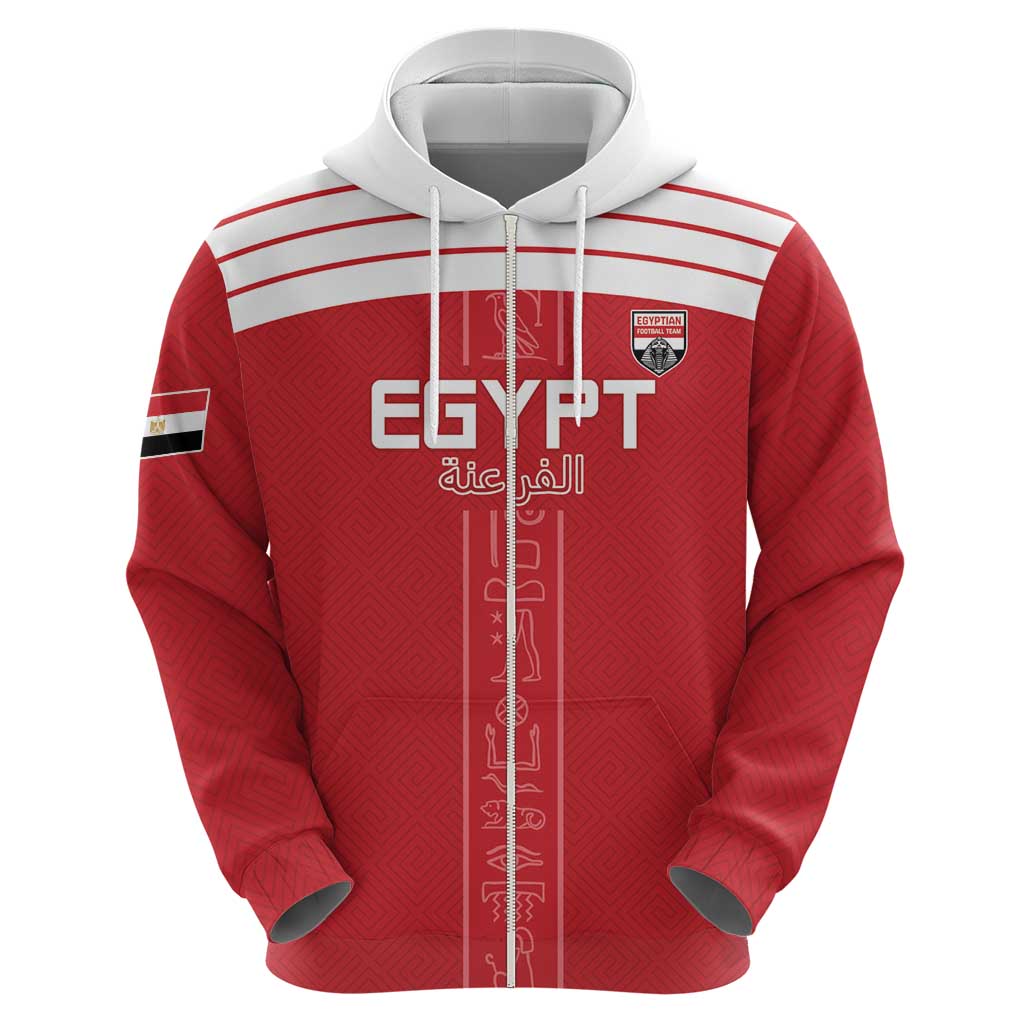 Custom Egypt Football Hoodie Yalla Yalla Pharaohs - Red Ver