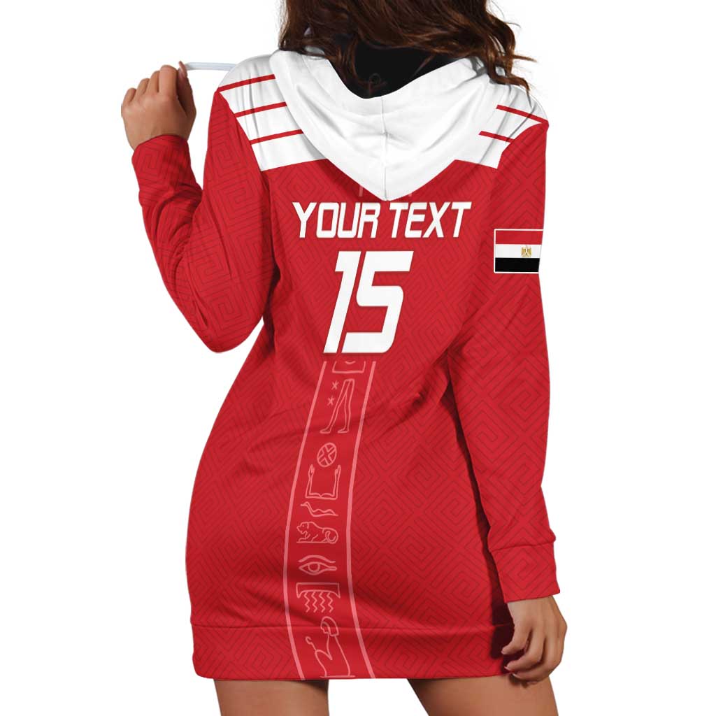 Custom Egypt Football Hoodie Dress Yalla Yalla Pharaohs - Red Ver