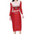 Custom Egypt Football Long Sleeve Bodycon Dress Yalla Yalla Pharaohs - Red Ver