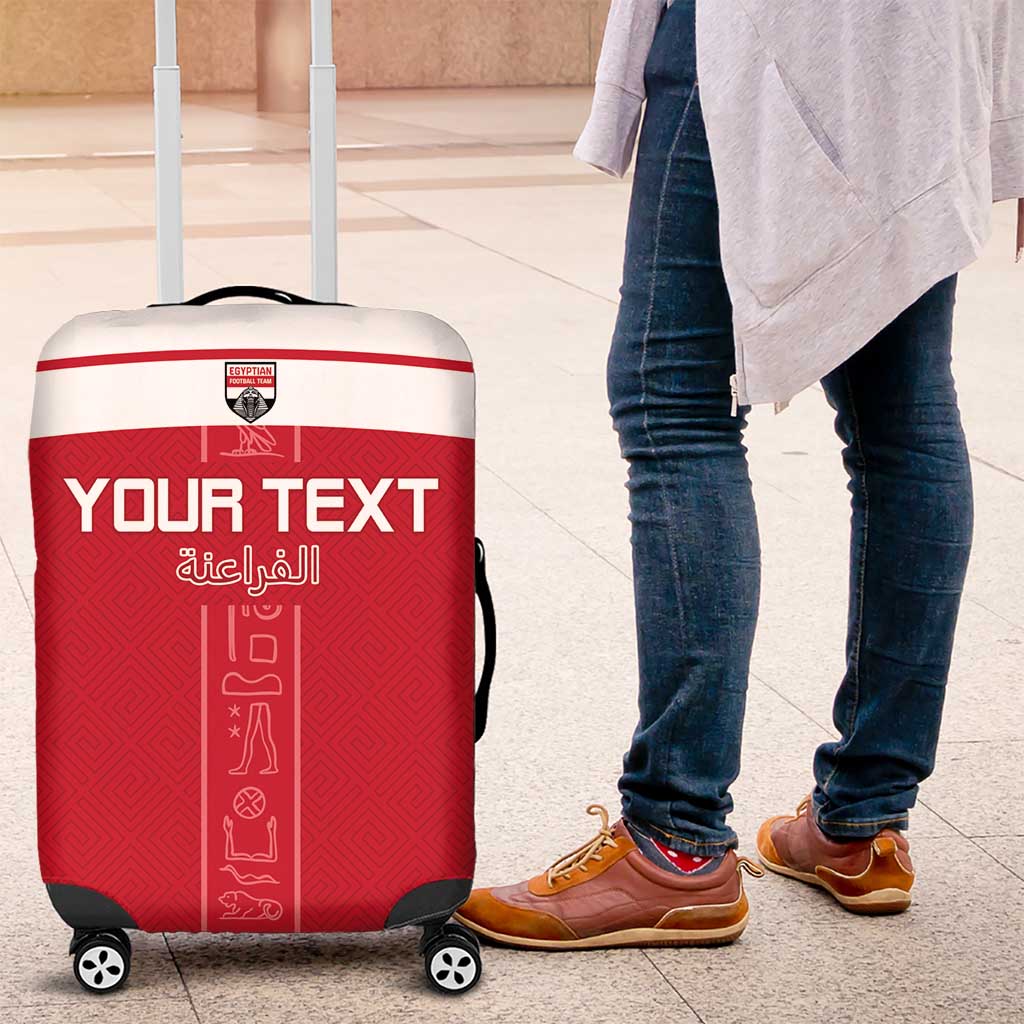 Custom Egypt Football Luggage Cover Yalla Yalla Pharaohs - Red Ver