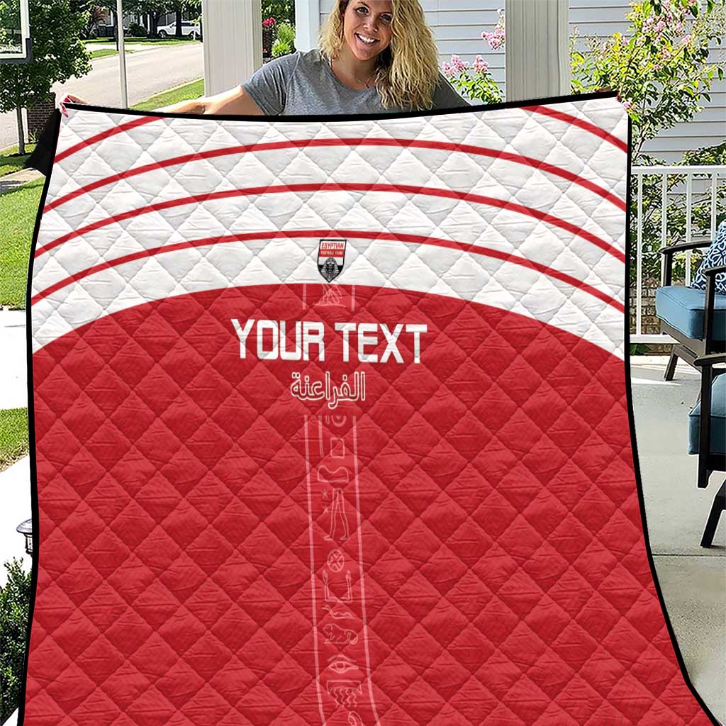 Custom Egypt Football Quilt Yalla Yalla Pharaohs - Red Ver